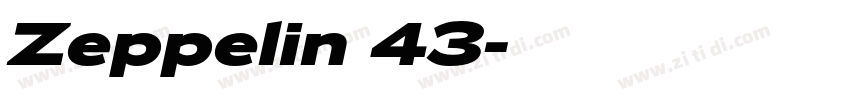 Zeppelin 43字体转换